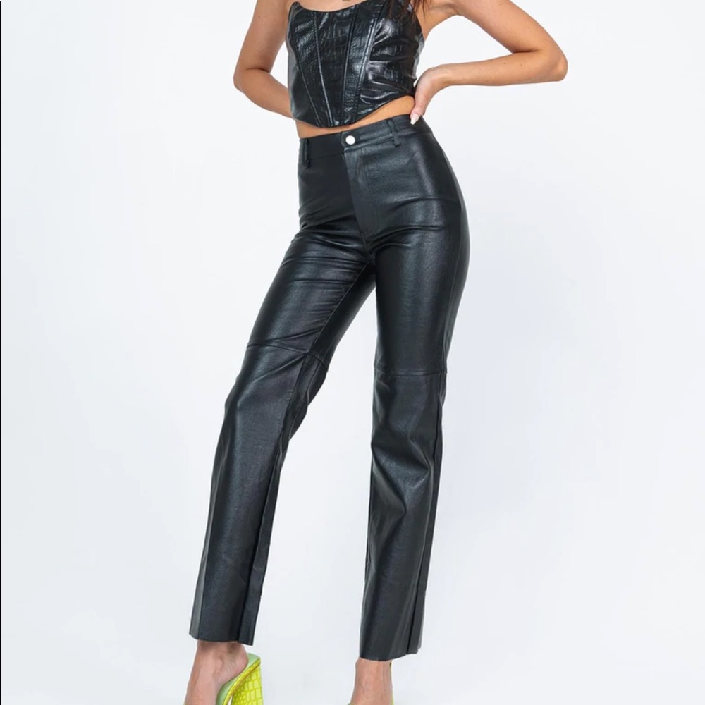 NWT PRINCESS POLLY LEATHER PANTS NEVER WORN